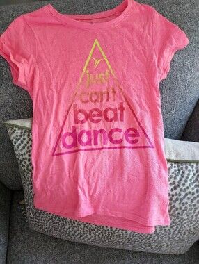 Girls' Pink 'Just Can't Beat Dance' Graphic Tee